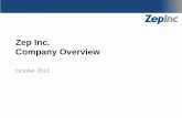 Zep Inc. Company Overview - October 2013
