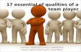 17 essential of qualities of a team player // Frisca Listyaningtyas