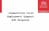 Communities First Employment Support - ESF proposal