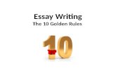 Essay Writing 10 Golden Rules