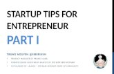 Startup tips for entrepreneurs part i