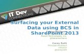 Surfacing Your External Data using BCS in SharePoint 2013 - Dev Connections 2013
