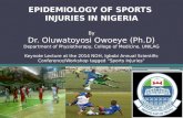 Epidemiology of Sports Injuries in Nigeria