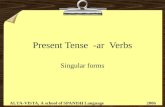 Present Tense -ar Verbs Singular forms ALTA-VISTA, A school of SPANISH Language 2006.