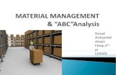 Material Management and ABC analysis