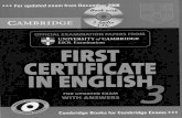 Cambridge first certificate in english 3 book