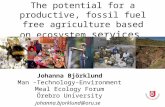 The potential of a productive, fossil fuel free agriculture based on ecosystem services