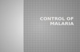 Control of malaria
