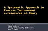 A systematic approach to process improvement lars meyer and chuck spornick nov 05 2010