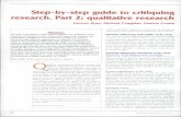 2007 Step by Step Guide to Critiquing Research Part 2 Qualitative Research