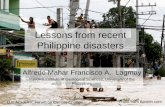 12 Lessons From Recent Philippine Disasters - Dr. Alfredo Mahar Francisco a. Lagmay