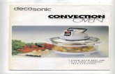 Decosonic Convection Oven Manual