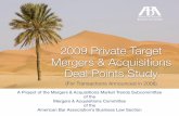 2009 Private Target MA Deal Points Study