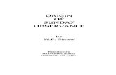 Origin of Sunday Observance-WE Straw