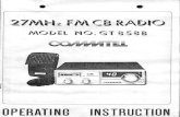 Commtel GT858B CB Radio user instruction manual