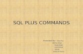 SQL Plus Commands