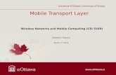 Mobile Transport Layer March 2nd