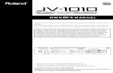 JV-1010 User manual