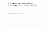 Contract-Subcontract Mangement Users Guide