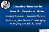 Excellent Technician ~ Successful Marketer: Balancing the Two is Challenging Marrying the Two is Ideal