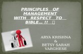 PRINCIPLES OF MANAGEMENT WITH RESPECT TO BIBLE