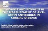 METHODS AND PITFALLS IN THE MEASUREMENT OF ANTI-ACTIN ANTIBODIES IN COELIAC DISEASE Fabbro Elisa, dottoranda primo anno Laboratorio Clinica Pediatrica.