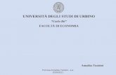 Annalisa Tunisini UNIVERSITÀ DEGLI STUDI DI URBINO Carlo Bò FACOLTÀ DI ECONOMIA Prof.ssa Annalisa Tunisini - a.a. 2010/2011.