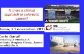 Is there a clinical approach to colorectal cancer? Carlo Garufi Oncologia Medica A Istituto Regina Elena, Roma garufi@ifo.it Roma, 23 novembre 2012.