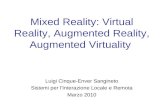 Mixed Reality: Virtual Reality, Augmented Reality, Augmented Virtuality Luigi Cinque-Enver Sangineto Sistemi per lInterazione Locale e Remota Marzo 2010.