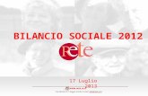 Www.rete.re.it Via Marani 9/1 Reggio Emilia E-mail: info@rete.re.itinfo@rete.re.it BILANCIO SOCIALE 2012 17 Luglio 2013.