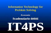 Information Technology for Problem Solving Economia Scadenziario debiti.