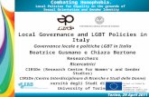 Combating Homophobia. Local Policies for Equality on the grounds of Sexual Orientation and Gender Identity Torino, 29 April 2011 Local Governance and LGBT.