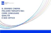 IL GRANDE CINEMA ITALIANO TARGATO RAI: COME CONIUGARE QUALITÀ E BOX OFFICE.
