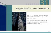 Chapter 31 – Negotiable Instruments