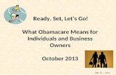 What The Affordable Care Act -Obama Care - Means for Individuals and Businesses in California