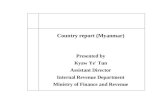 Country report (myanmar)