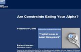 Are Constraints Eating Your Alpha?