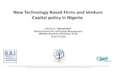 New Technology Based Firms and Venture Capital policy in Nigeria
