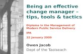 Being A Change Manager Owen Jacob