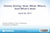 How, what, where, and what's next in online giving
