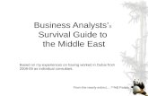 A business analyst's Survival guide to Middle East