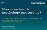 How does health psychology measure up