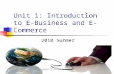 Intro to e-commerce and e-business