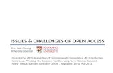 Issues and Challenges of Open Access