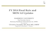 FY 2014 Final Rule and MDS 3.0 Updates