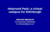 Holyrood Park: a virtual campus for Edinburgh