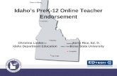Idaho's K-12 Online Teaching Endorsement