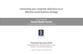 Connecting corporate objectives to social business strategy