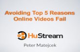 Avoiding top 5 reasons online videos fail