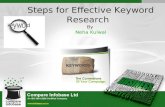 Steps for Effective Keyword Research